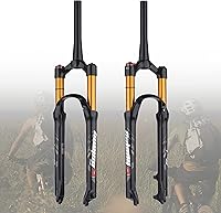Vista 5 de BOLANY 26/27.5/29 pulgadas bifurcación de suspensión neumática horquilla 4.724 in rebote de viaje ajustar 1/8 recto/cónico tubo manual/bloqueo