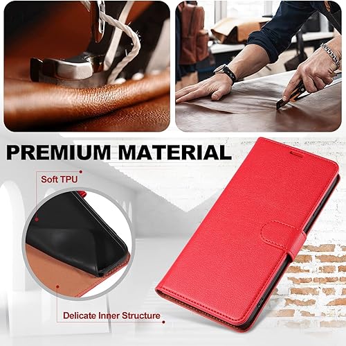 Miniatura 5 de KKEIKO Funda para Samsung Galaxy A32 5G, de piel sintética, con bloqueo RFID, con tarjetero y tapa magnética, compatible con Samsung A32 5G, color