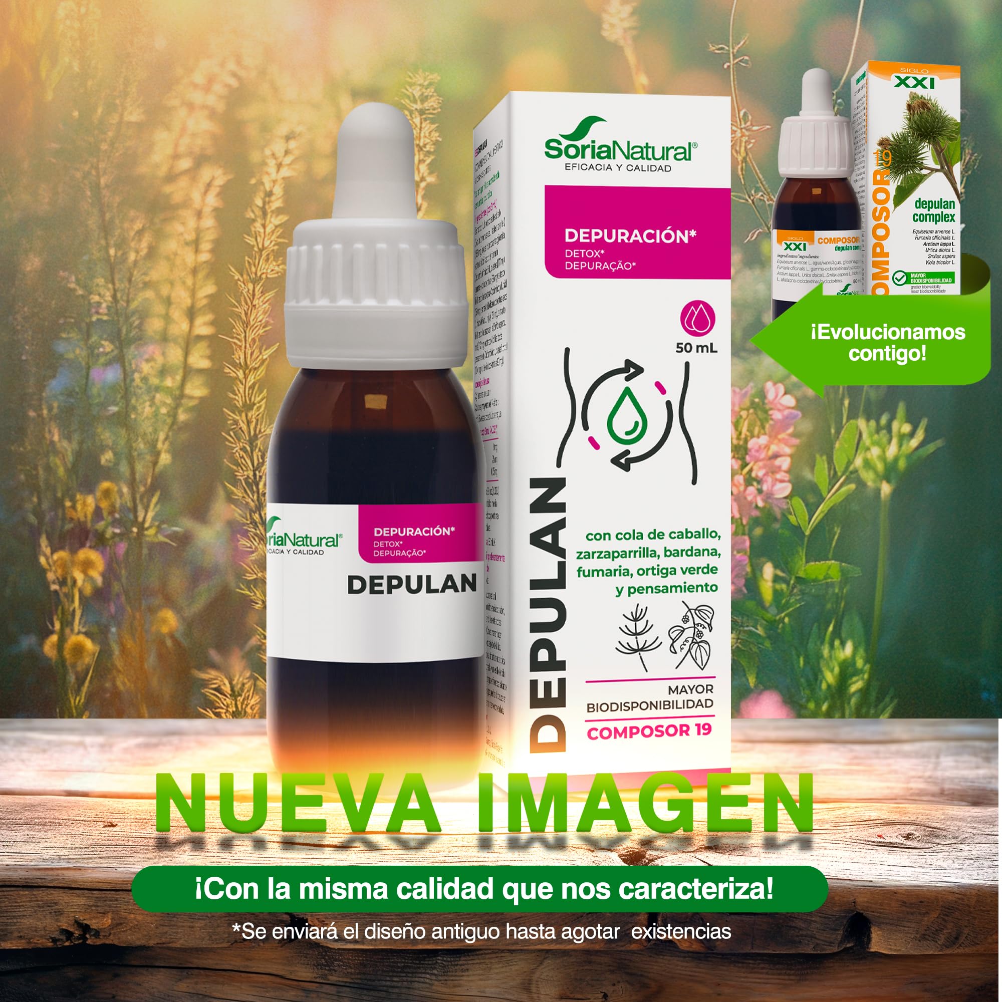 Soria Natural Composor 19 Depulan Complex- Favorece la Desintoxicación, Limpieza Interna - Mejora la Función Hepática y Renal - Botella de 50ml