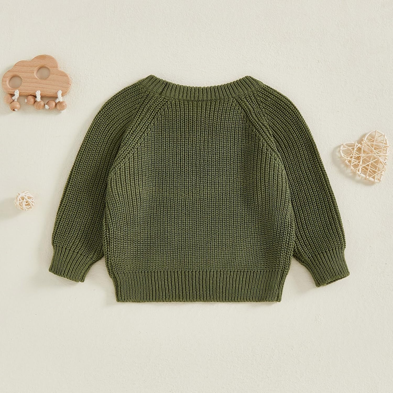 Baby Girl Boy Knit Sweater Chunky Knitted Crew Neck Pullover Sweatshirt Knitwear Toddler Fall Winter Clothes