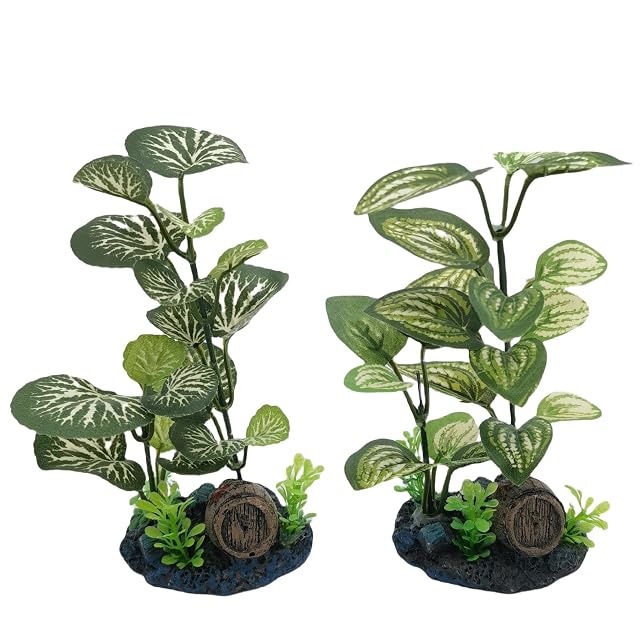 M2cbridge Plantas Artificiales de Seda para peceras, Plantas de plástico para Acuario