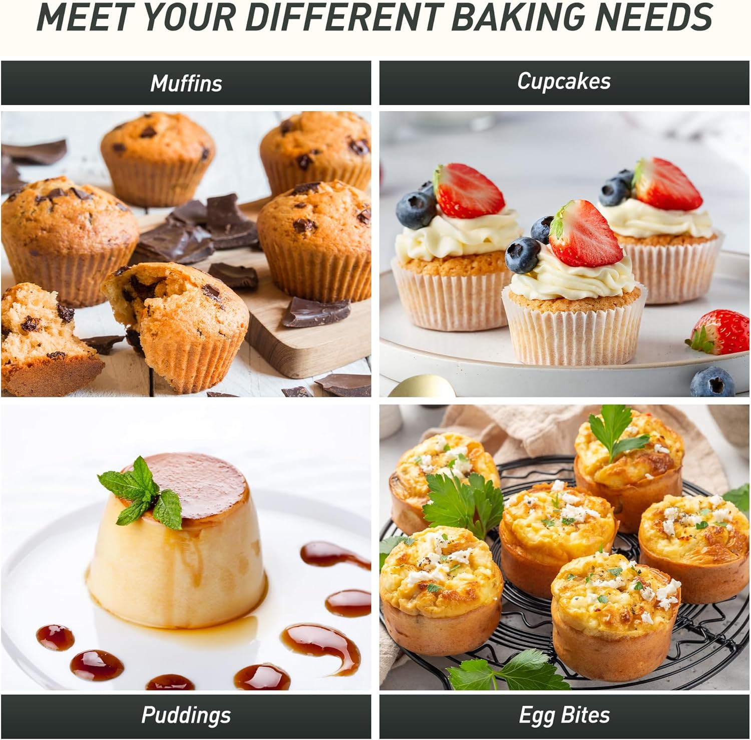 2 Pack 24 Cups Silicone Mini Muffin Pan with Metal Reinforced Frame Silicone Molds Cupcake Cake Baking Cheesecake Pans Cookie Baking Chocoflan Cupcake Mold Mini Bundt Cake Pan Women Gift - Image 8