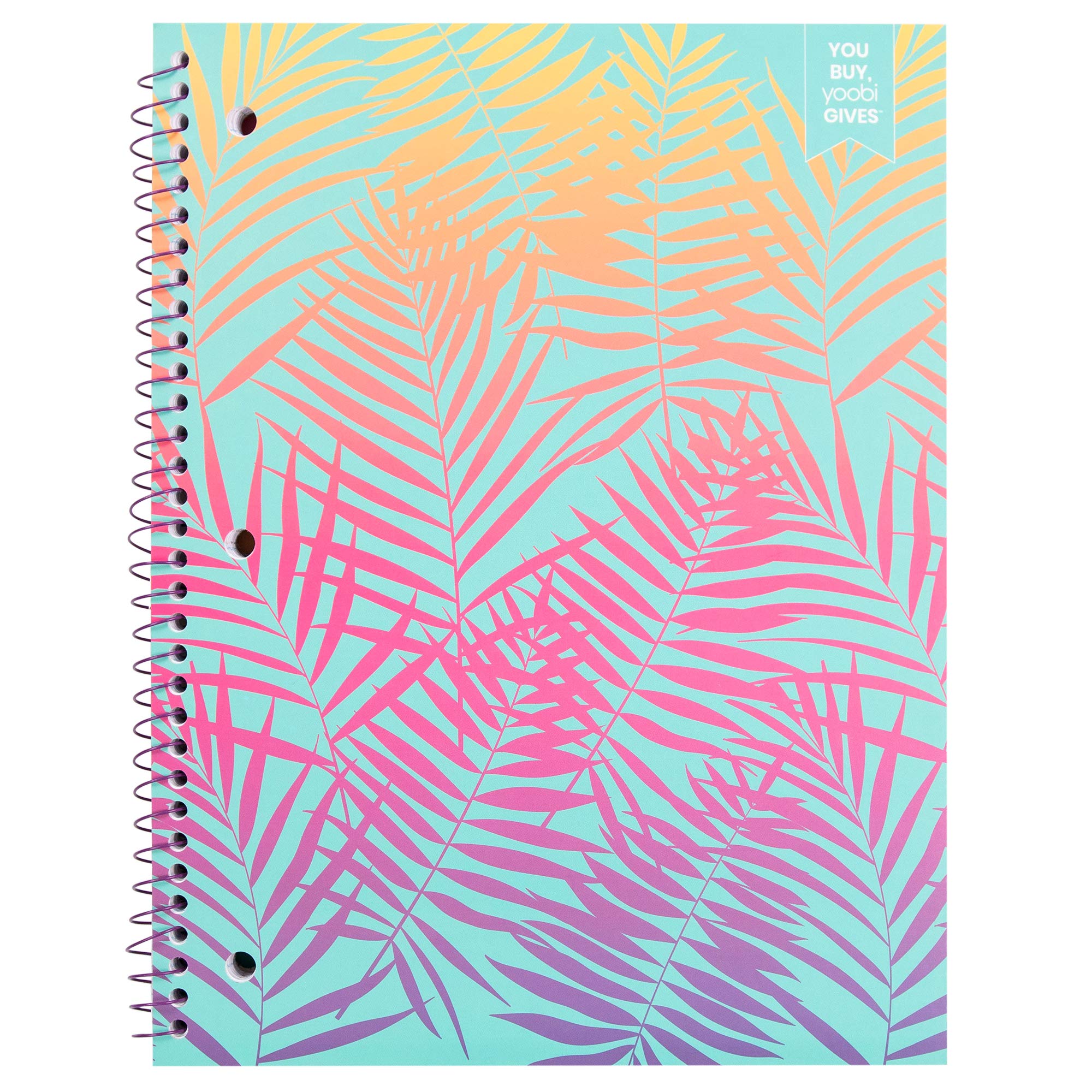 Buy Yoobi Spiral Notebooks, Subject Notebook College Ruled, 8" x 10.5