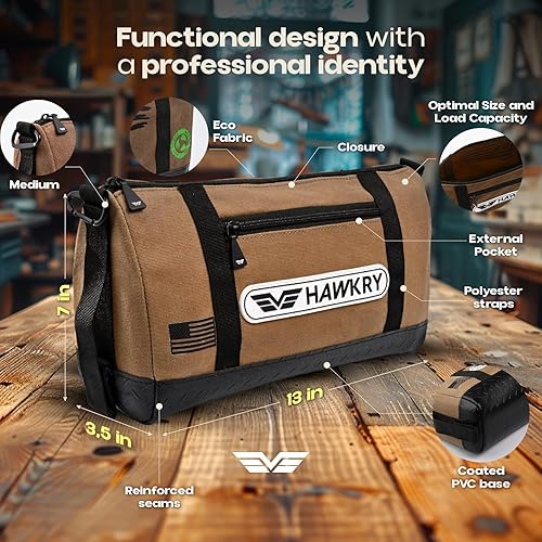 Miniatura 3 de Juego de bolsas de herramientas de lona (beige, marrón)