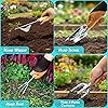 Garden Tool Set 11 Pieces Stainless Steel Garden Tools with Secateurs Garden Accessory Set with Gloves Flower Carry Bag Spray Bottle Repotting Mat - Garden Tools for Gardening