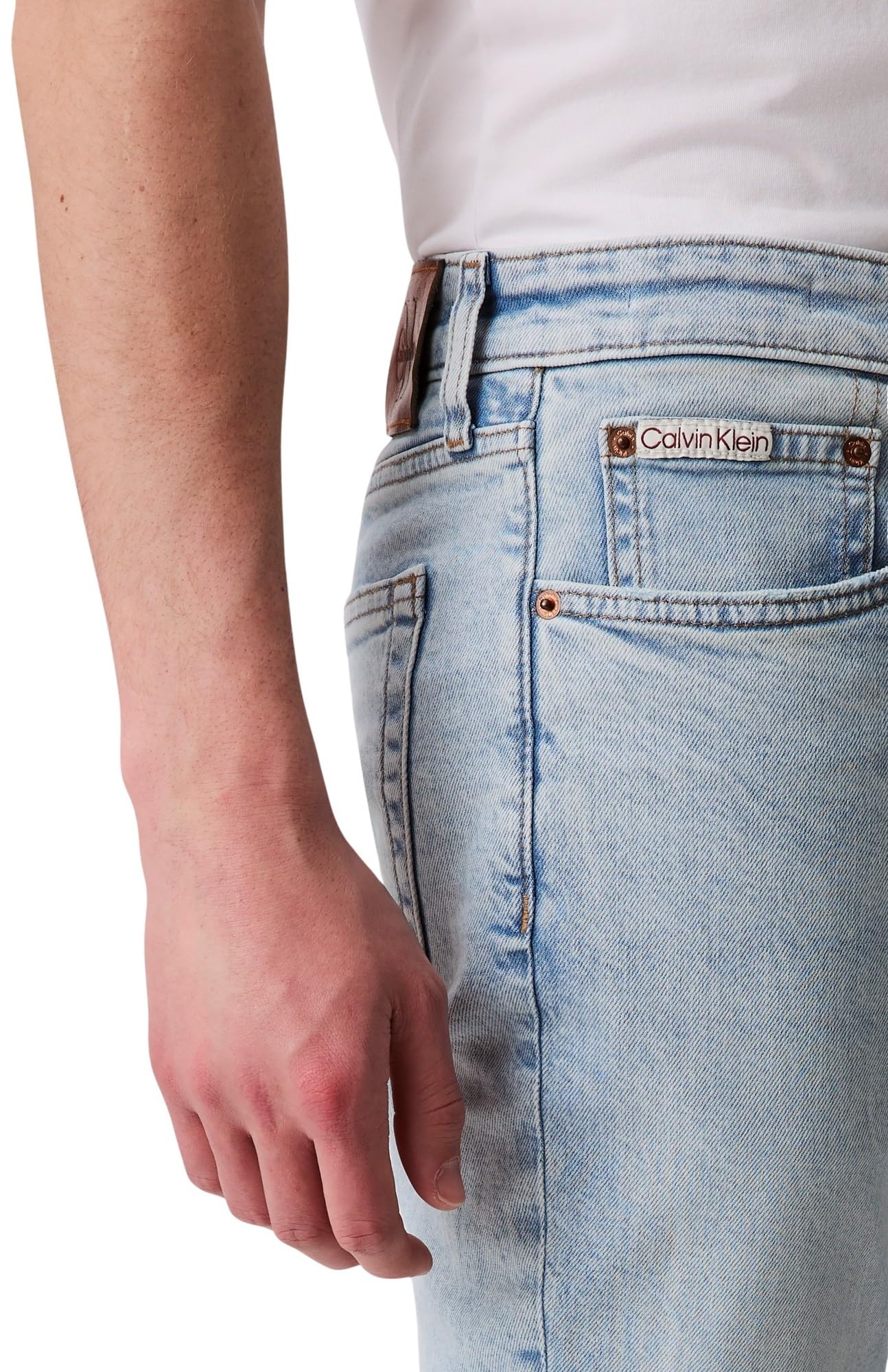 Calvin Klein Herren Jeans Slim Marbled Beacon Jean Regen Lv04rb736g