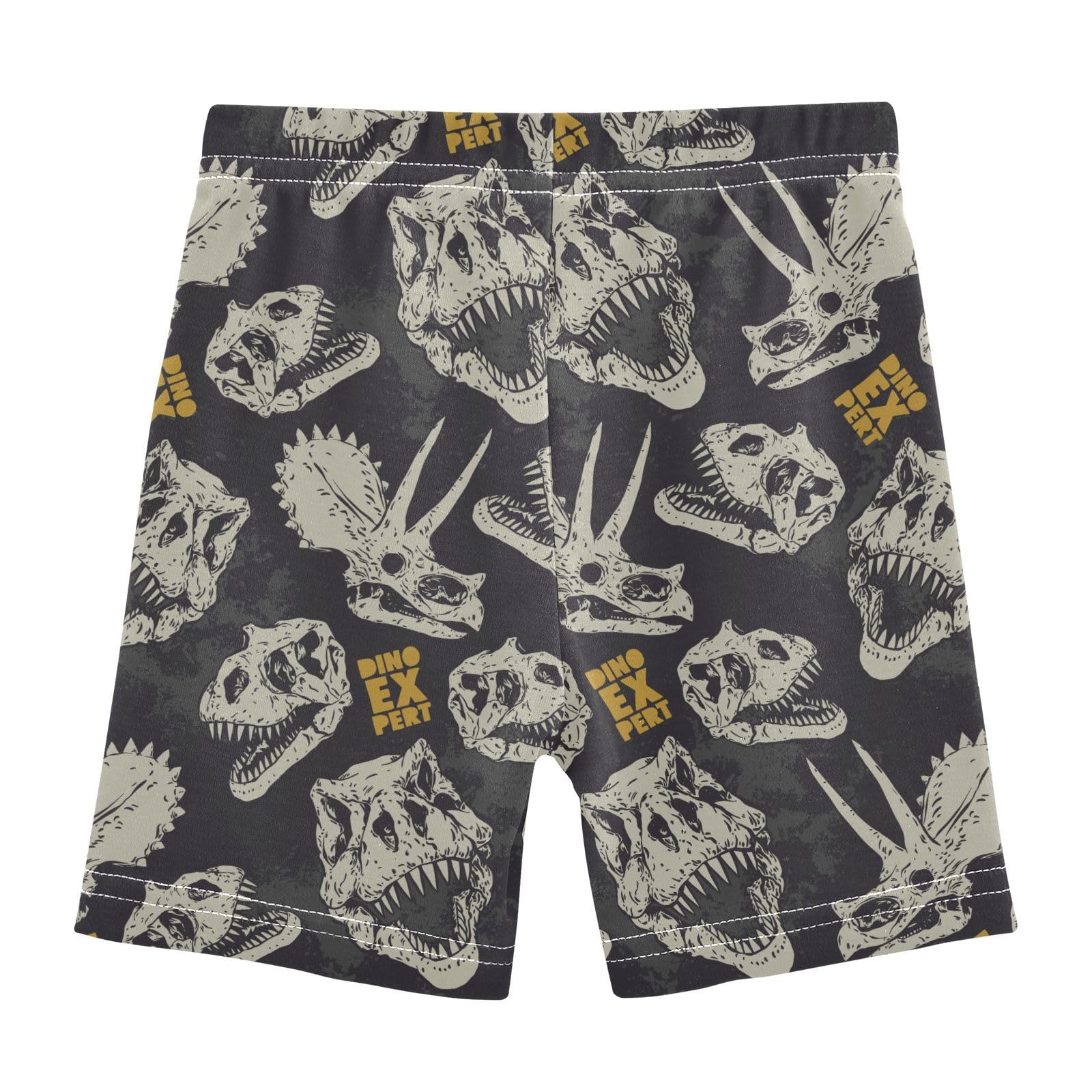 JHKKU Girls Dinosaur Skull Shorts Cotton Cartwheel Bike Kids Biker Under Dress Dance Short Girl Clothes 8Y