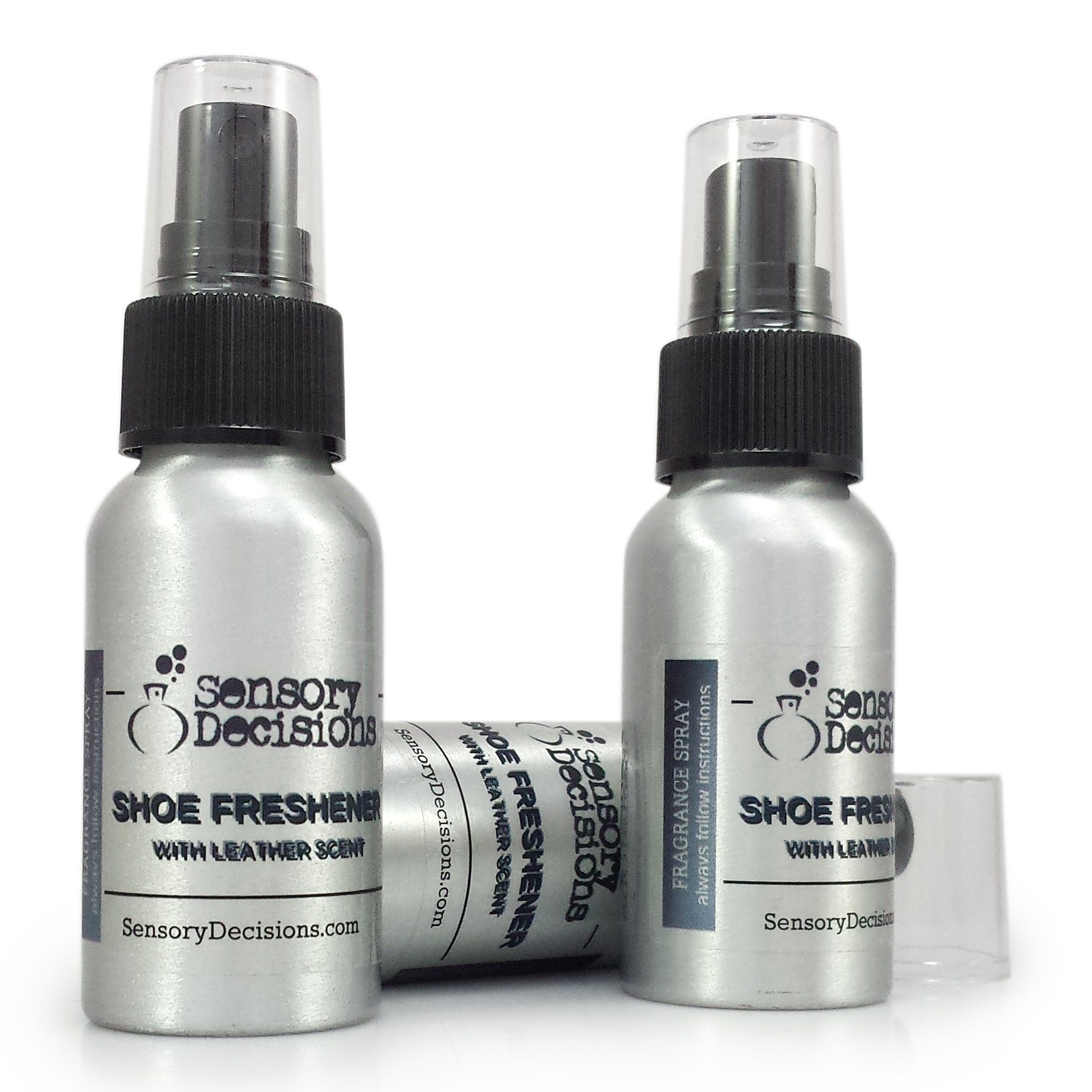 Scarpe deodorante spray – Disinfettante e deodorante, con scarpe "New shoe odore di sensoriale decisioni, metallo, Silver, 3 bottle multisave