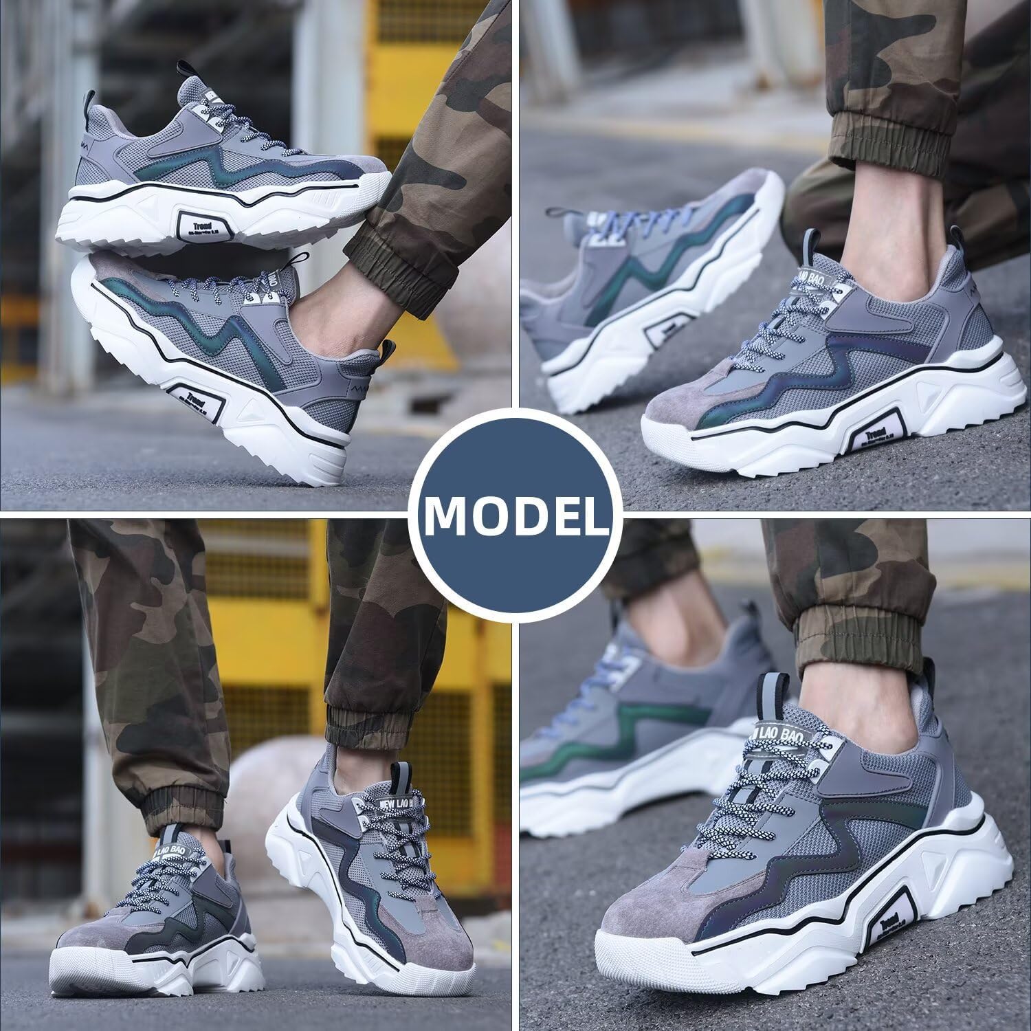 Steel Toe Shoes for Women Men Wide fit Indestructible Work Sneakers Safety Shoes Lightweight Slip Resistant Puncture Proof Composite Toe Shoe - Image 2