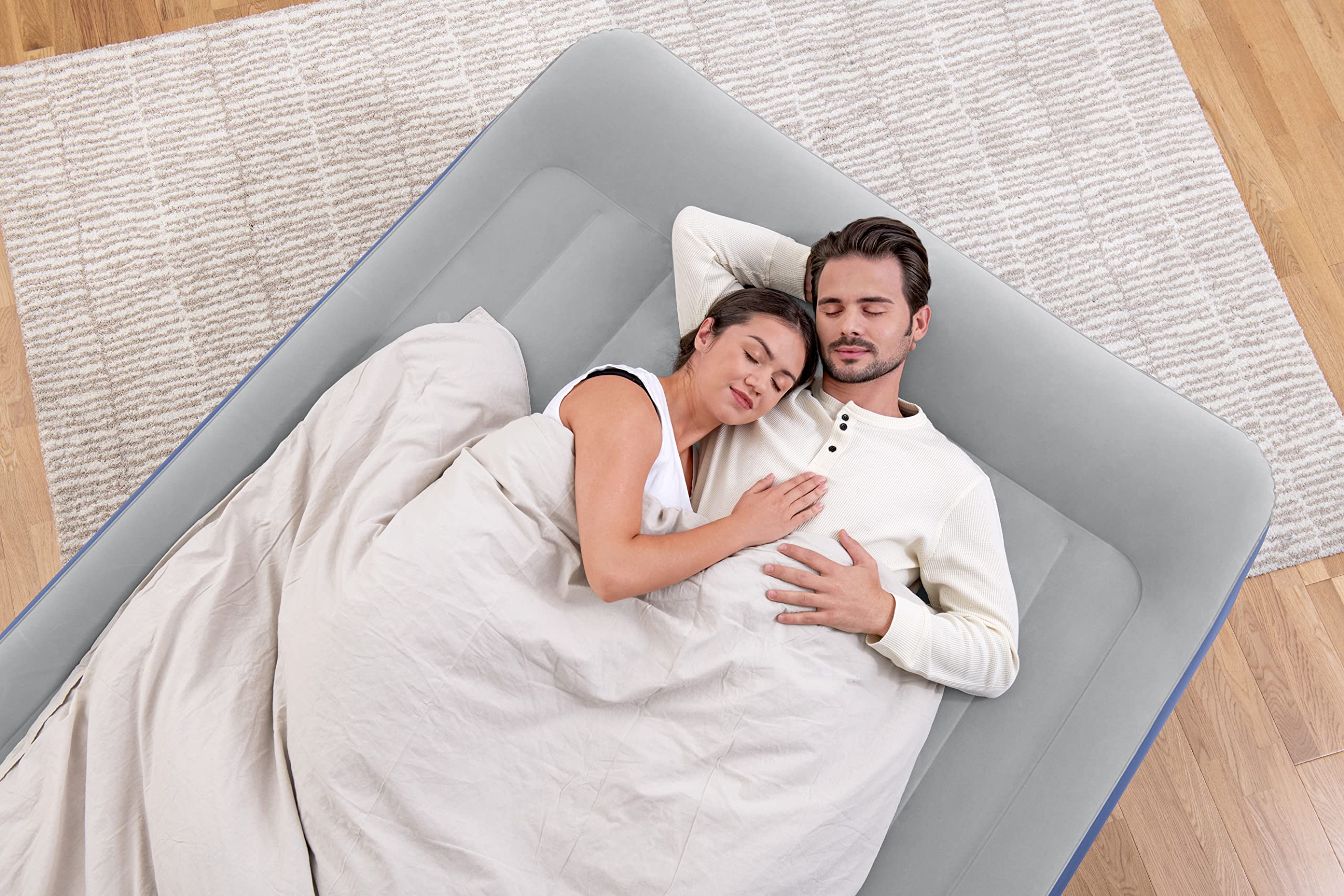Bestway 80" x 60" x 22"/2.03m x 1.52m x 56 cm Tritech Air Mattress Queen Built-in AC Pump