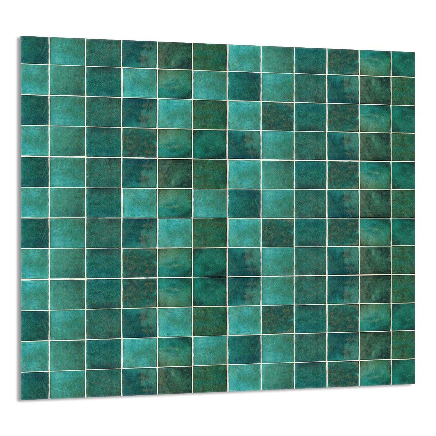 Szklany panel ochronny do kuchni Lacobel, szklana płyta ochronna na kuchenkę, 65x60 cm, szklana deska do krojenia, ochrona przed rozpryskiwaniem, uniwersalna, ZIELONA