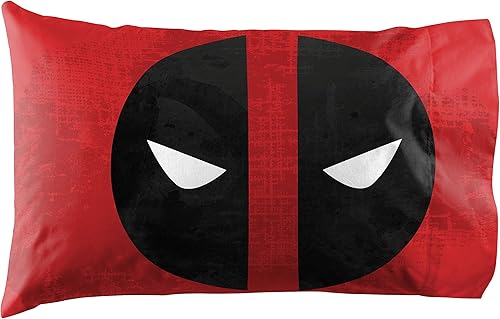 Miniatura 5 de Marvel - Invasión Deadpool - Juego de sábanas queen de 4 piezas blancorojogris