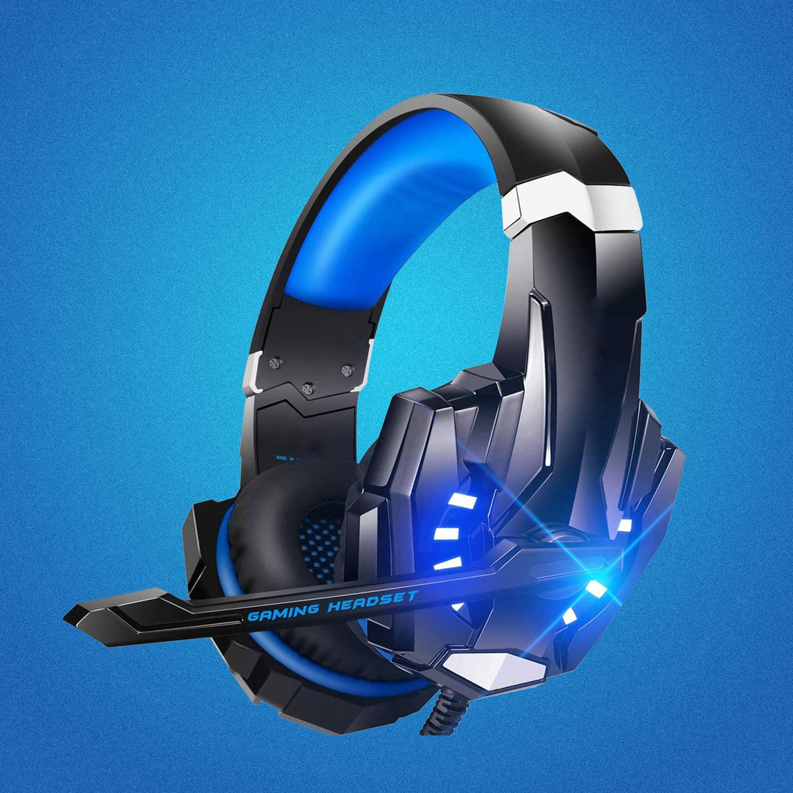 KOTION EACH G9000 Cuffie da Gioco Over-ear con Microfono con Isolamento Acustico per Laptop Desktop, Luce a LED per Un'esperienza di Gioco Coinvolgente (#1)