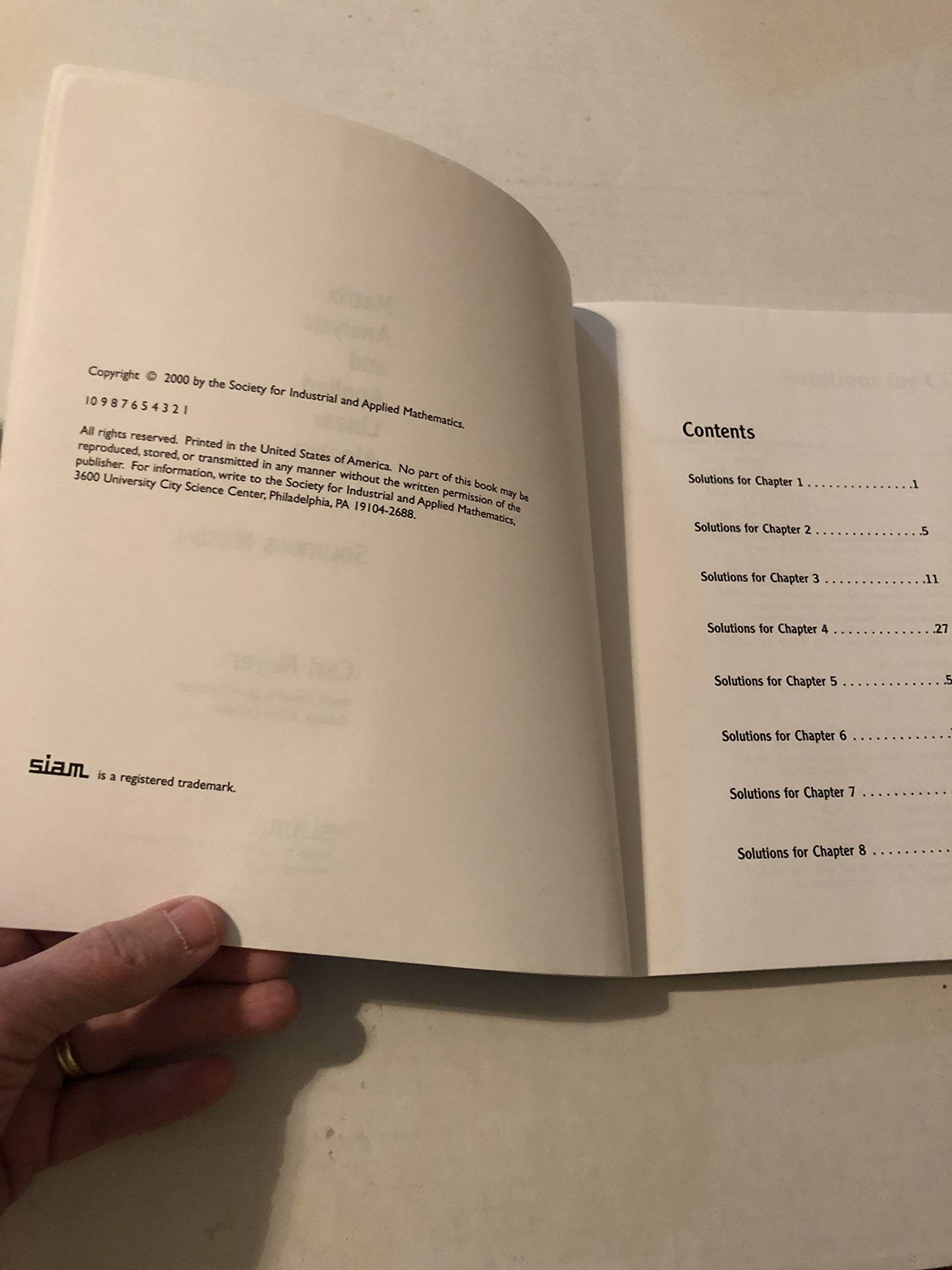 Matrix Analysis and Applied Linear Algebra (Solutions Manual)
