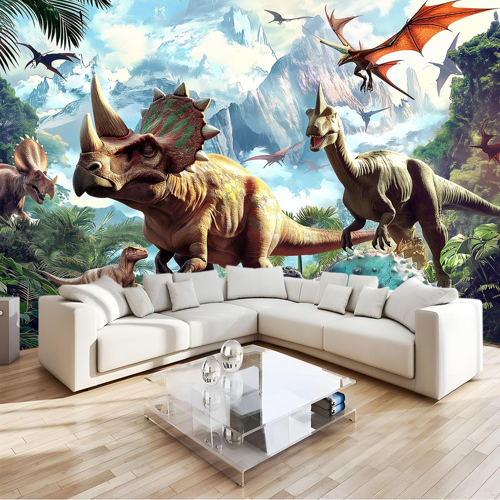 Papier peint panoramique 3D grand format 300x210 cm pour salon et chambre