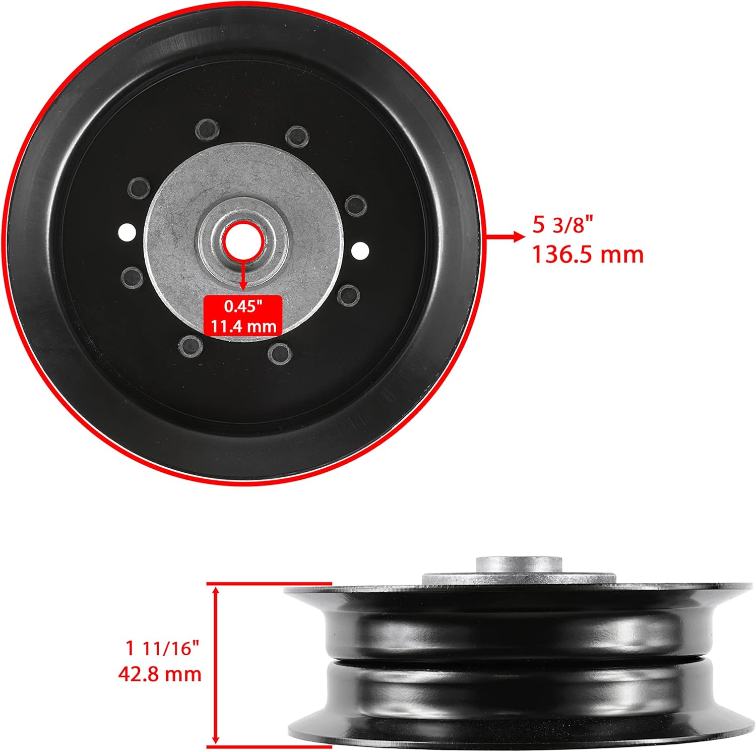 Caltric 48" Deck Spindles Blade Pulley Belt Rebuild Kit Compatible with Husqvarna YTH24K48 YTH2348 GTH2648