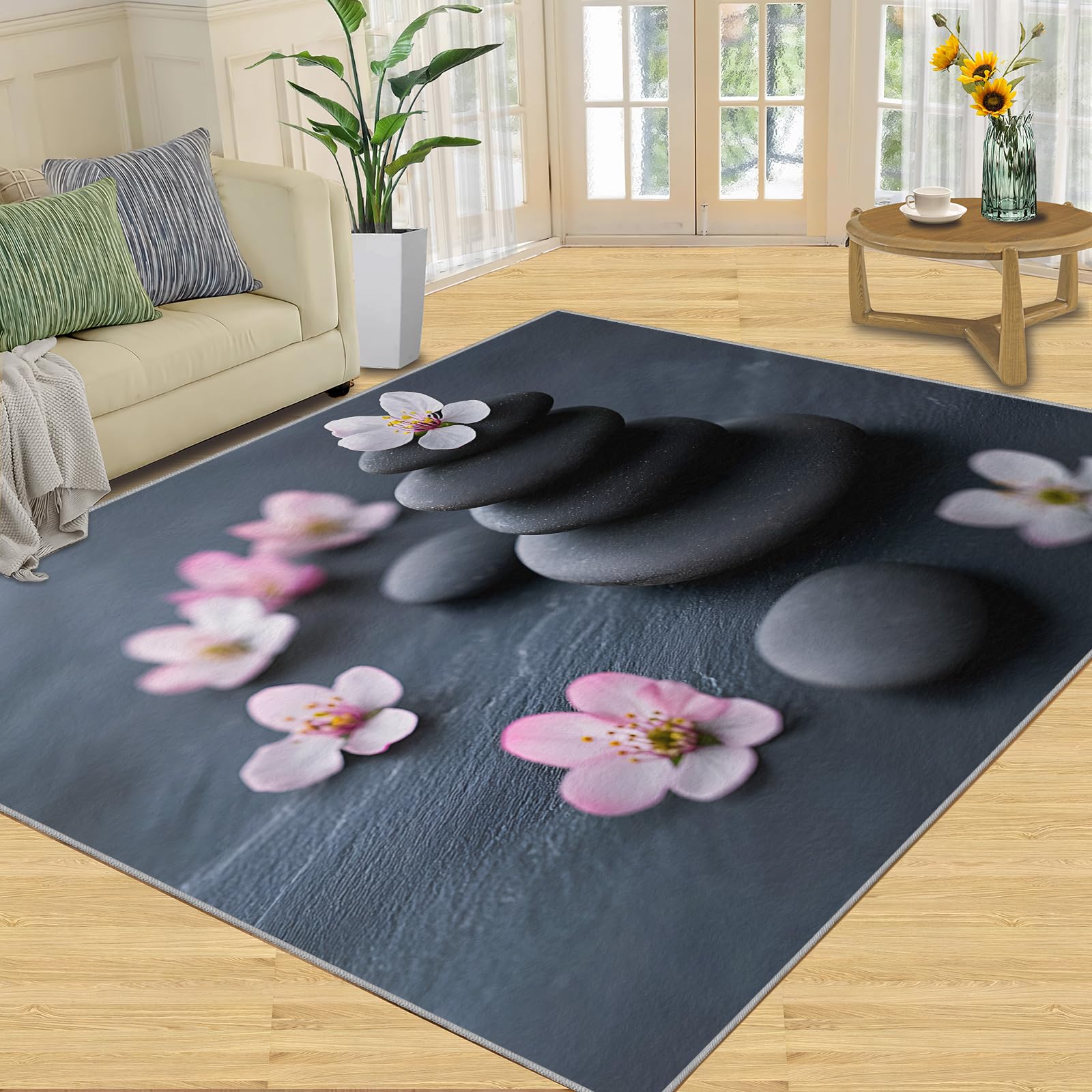 Amazon.com: Japanese Zen Area Rug 6' x 9' Zen Garden Rugs for