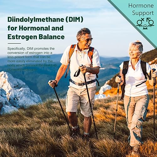 Miniatura 3 de Gomitas DIM sin azúcar  Suplemento DIM de 400 mg con complejo de vitamina E y A B6 biotina y zinc equilibrio de estrógeno para mujeres y hombres