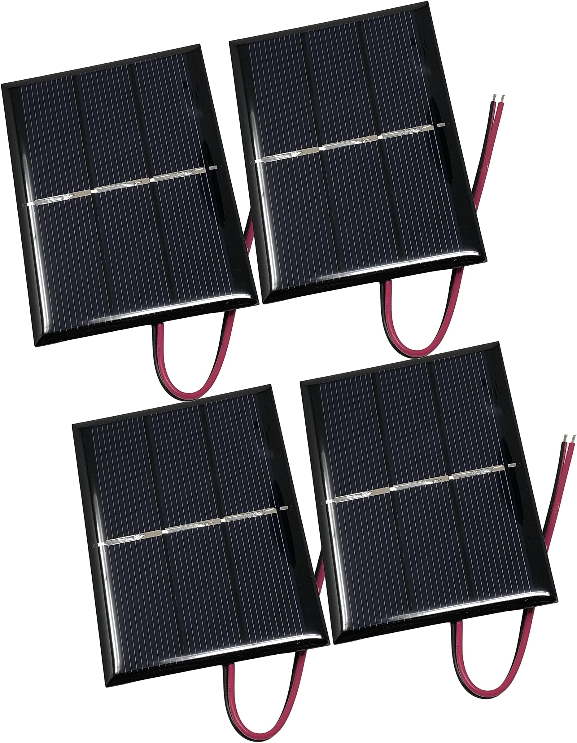 Micro Mini Solar Cells Multipack– 1.5V 400mA Compact 80 x 60mm Solar Panels – Power Home DIY Projects, Toys & Battery Chargers (4)