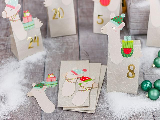 Foto 7 de 7 de Papierdrachen Calendario de adviento DIY para Rellenar - Llamas troqueladas