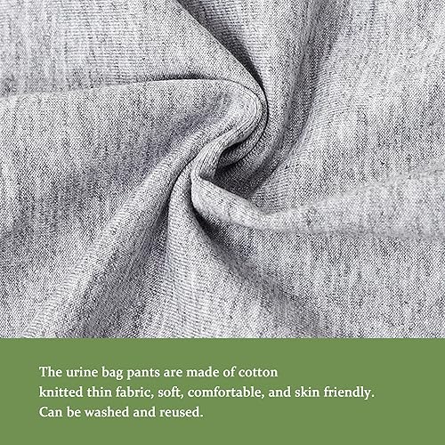 Miniatura 5 de Pantalones de catéter, pantalones con soporte para bolsa de orina para hombres y mujeres, pantalones de cuidado de la incontinencia de doble