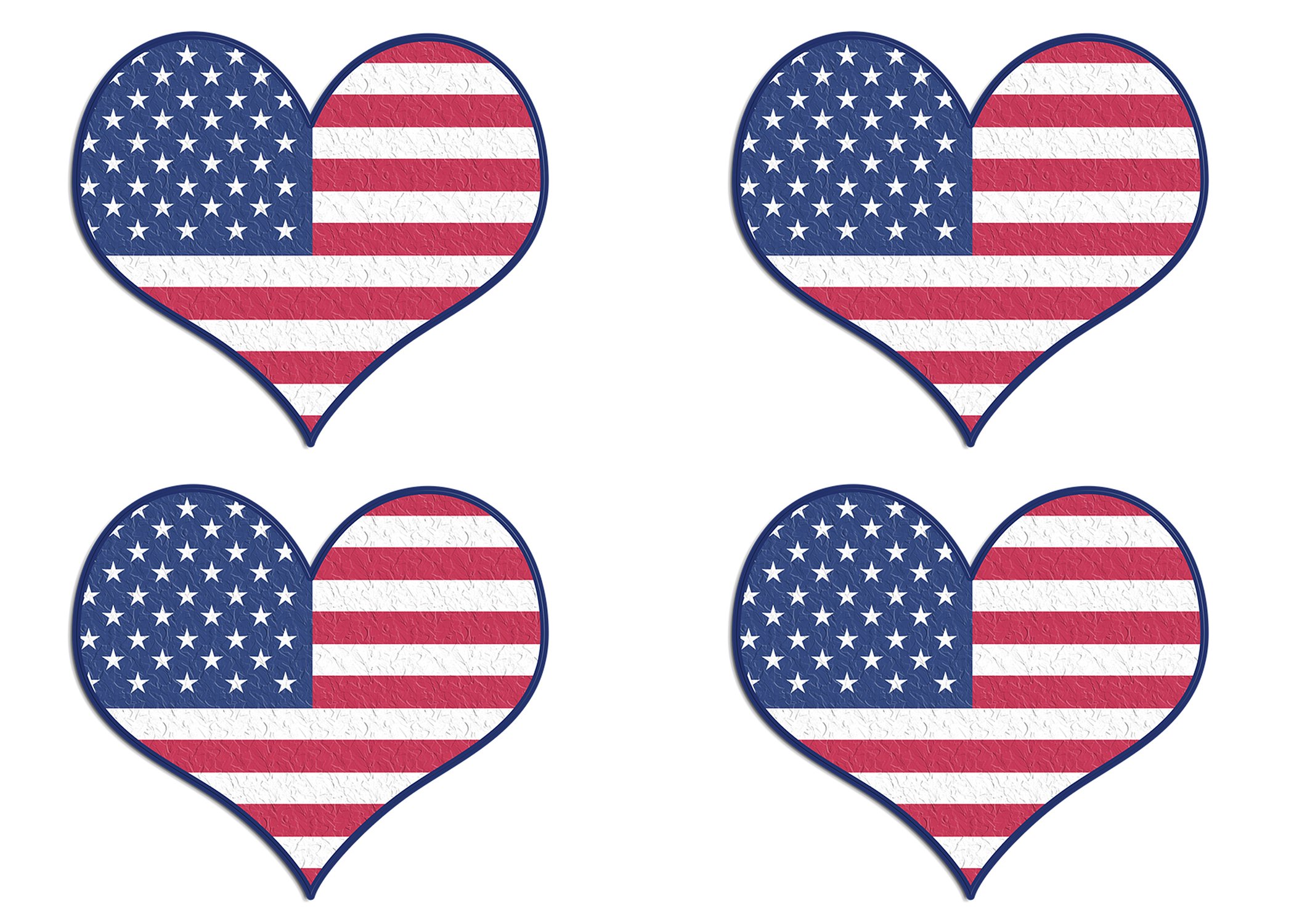 Calcomanía de bandera de Estados Unidos pack de 4 un detalle patriótico americano ideal
