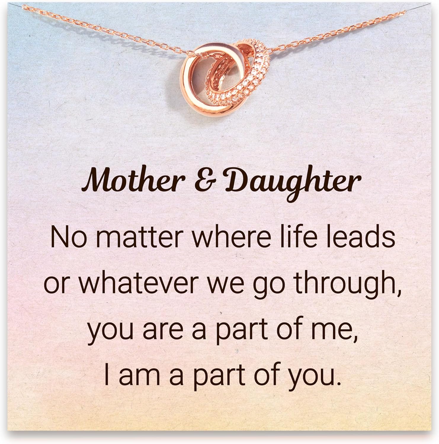 STORYJEWELLERY Mother Daughter Necklace, Gifts for Mom and Daughters, Daughter Birthday Gifts, Circle Pendant Jewelry for Mom