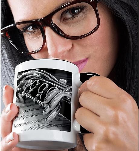 Miniatura 2 de 3dRose mug_4107_4 - Taza para clarinete, multicolor, 11 onzas