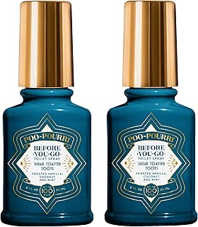 Toilet Spray Sugar Toasted Toots 2 Ounce Frosted Vanilla Coconut and Mint Pack of 2