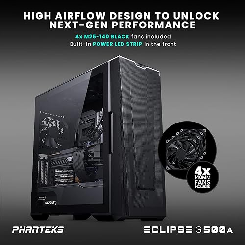 Miniatura 2 de Phanteks Eclipse G500A Performance - Carcasa de torre media, color negro