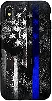 Vista 5 de Trump Police USA Flag Skull Thin Blue Line Support Case for iPhone 17