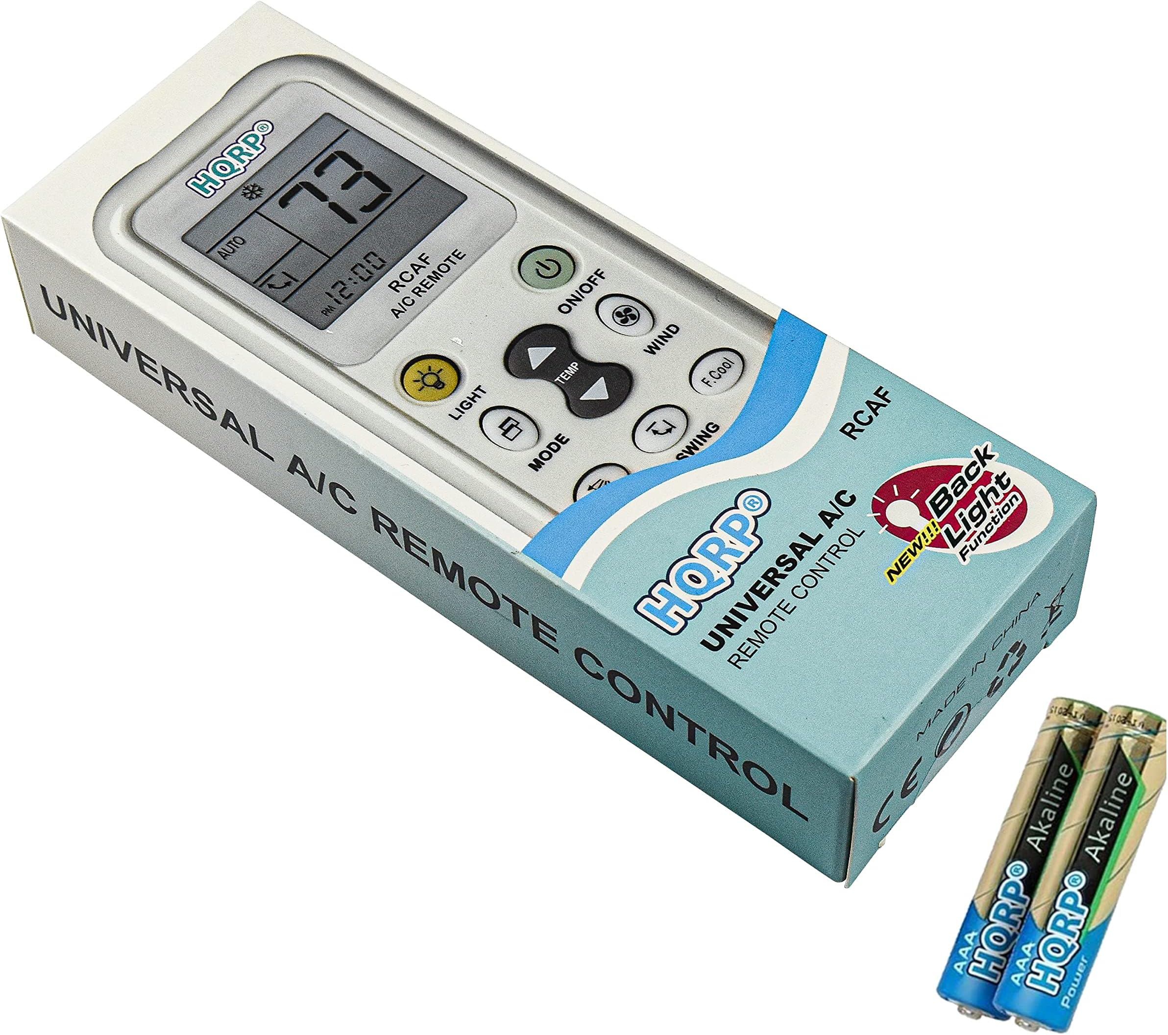 HQRP Universal A/C Remote Control Compatible with LG Panasonic Sharp Samsung Fujitsu Gree Guangda Guqiao Haier Helton Hemilton Hicon Hisense Hitachi Air Conditioner/Fahrenheit displaying