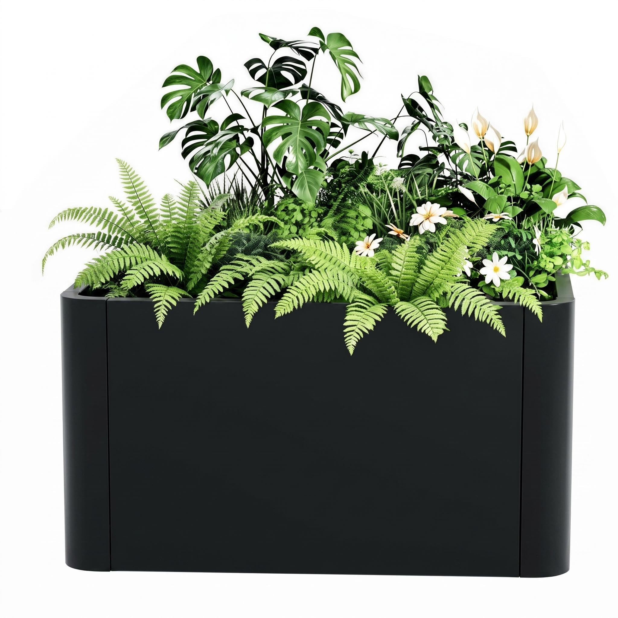 Litake Cama de Cultivo Elevada de Metal Negro sin Fondo, Montaje Fácil | Cama de Jardín de Metal sin Fondo, Diseño en Arco, Montaje Fácil sin Herramientas, Resistente y Duradera para Plantas