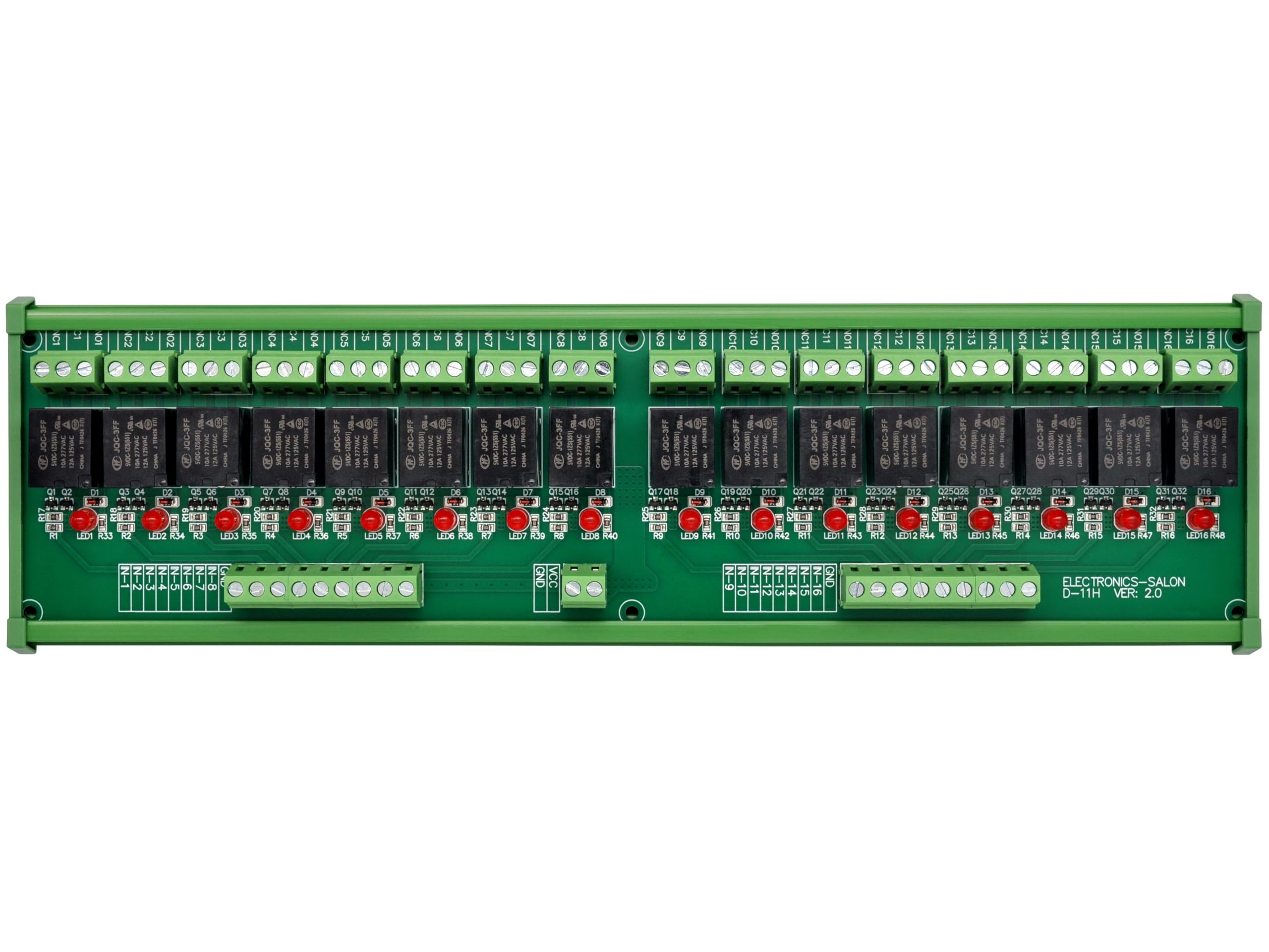 Electronics-Salon supporto DIN 16 SPDT relè di potenza interfaccia modulo relè, 10 A, 5 V bobina.