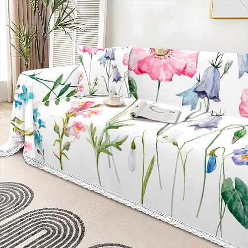 Vista 65 de Funda de sofá con estampado floral, fundas de sofá resistentes a las manchas, protector universal de muebles