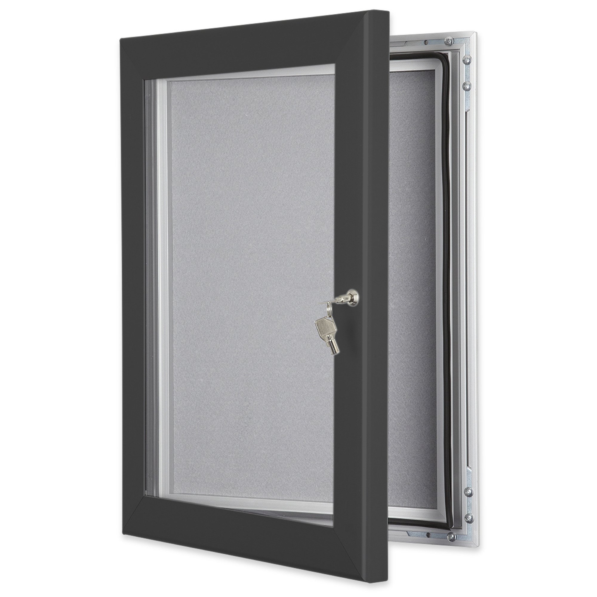 Grey Outdoor Pin Notice Boards - Lockable - A3