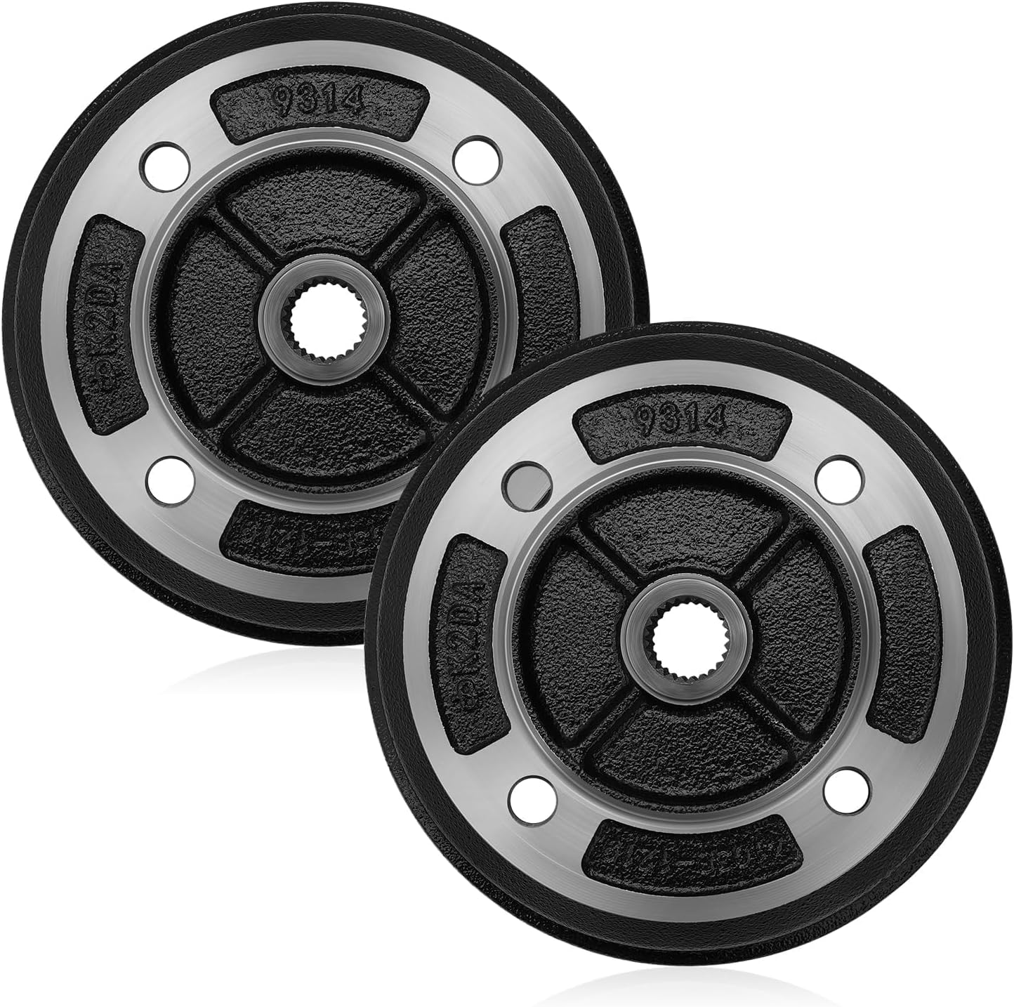 M MATI Rear Wheel Brake Drum Hub 2PCS for Kawasaki Mule 2010 2020 2030 2500 2510 2520 KAF540 KAF620 KAF950 1990-2001 41038-1226