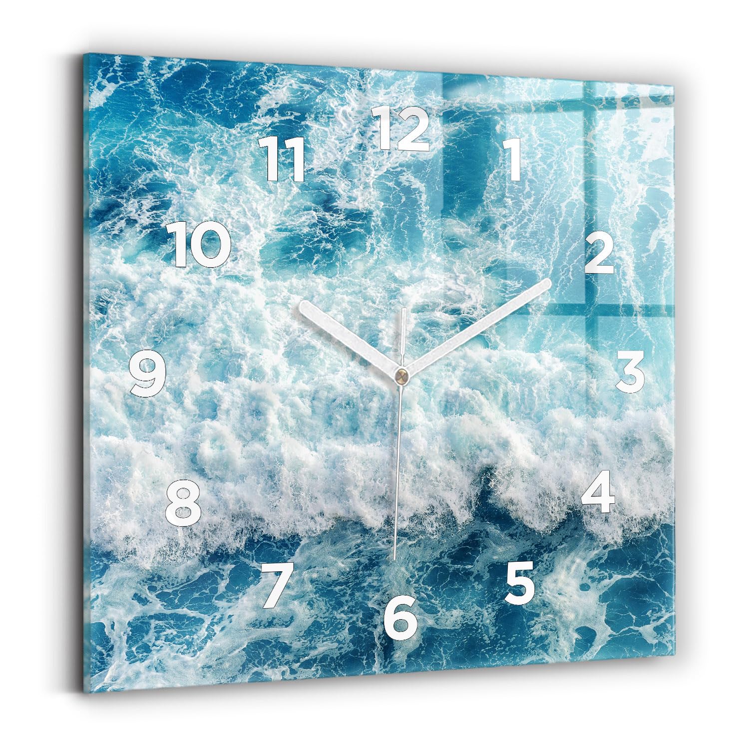 Horloge silencieuse Wallfluent 30x30 cm pour supprimer le bruit du tic-tac