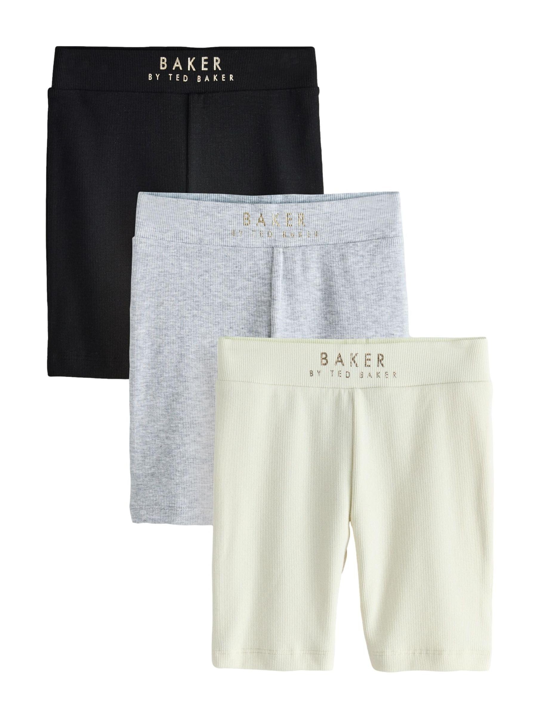 Mädchen gerippte Radlershorts im 3er-Pack