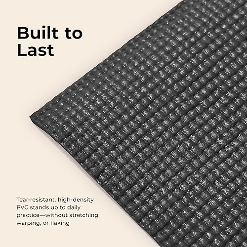 Miniatura 2 de Sunny Health & Fitness Alfombrilla de yoga antideslizante duradera, antidesgarros, ligera, soporte acolchado para yoga, pilates, ejercicios de