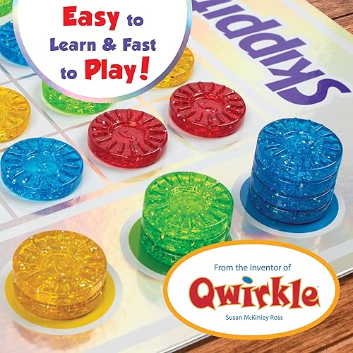 Miniatura 3 de MindWare Skippity - Juego de mesa para saltar y capturar para 2 a 4 jugadores - Twist on Checkers - 100 piezas - Diversión para niños y adultos, a