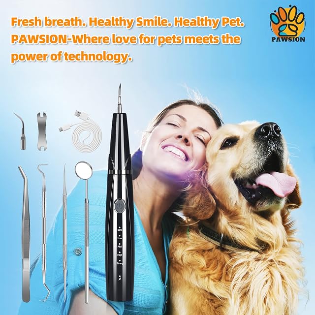 Foto 7 de 7 de PAWSION Removedor ultrasónico de placa y sarro para perros, kit de limpieza de dientes para mascotas