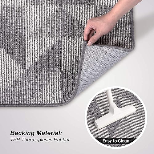 Miniatura 42 de REFETONE Alfombra de pasillo, 2 x 8 pies de largo, tapetes para interiores para pasillos, alfombra de entrada de goma antideslizante, alfombra