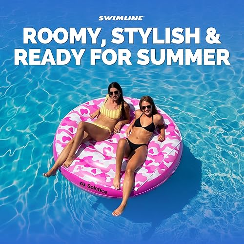Vista 44 de SWIMLINE Original Pet Pawprint - Flotador de piscina – Tumbona de vinilo duradera para adultos y adolescentes – Divertido flotador de piscina