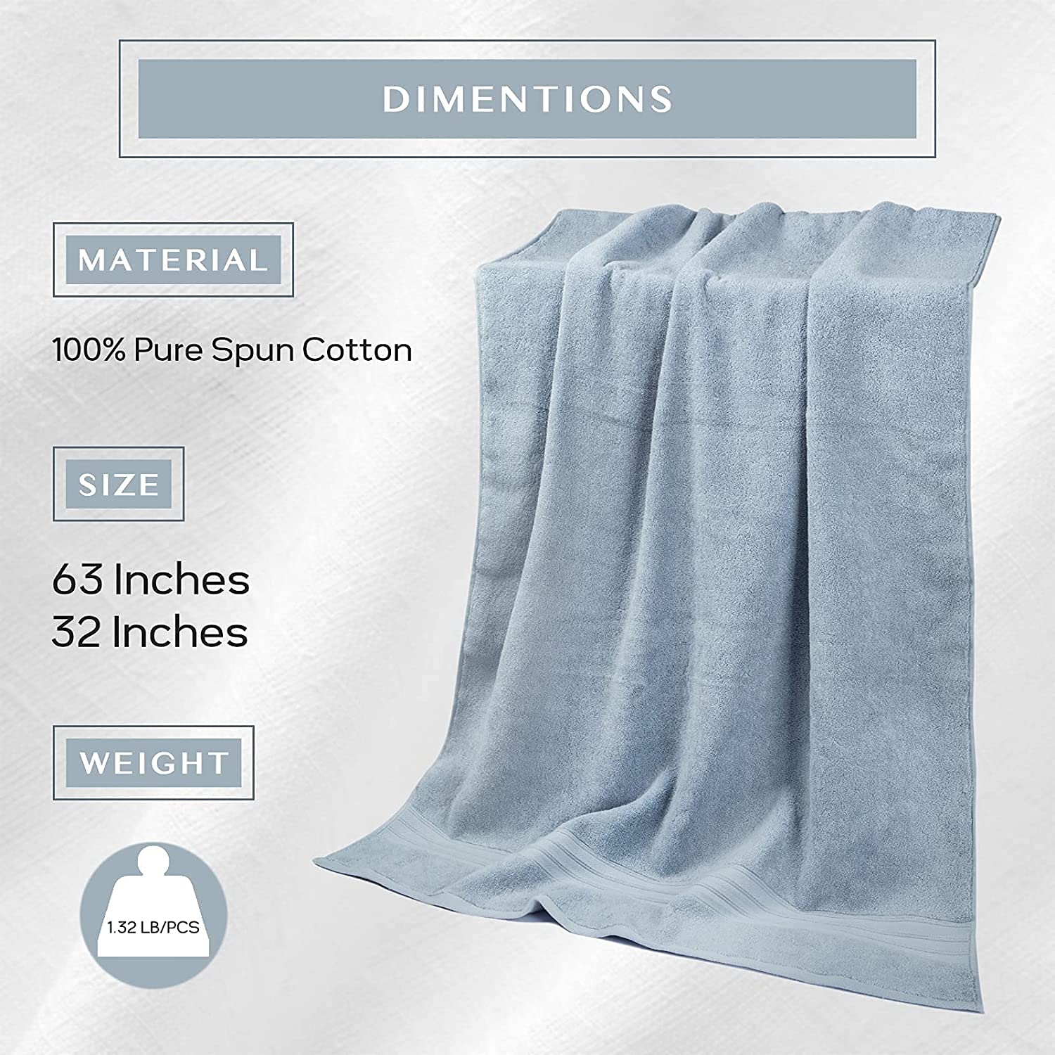 Turkish Cotton Quick Dry Soft Touch and Absorbent Bath Towel (30x60 Inches, Light Grey) offers donot miss