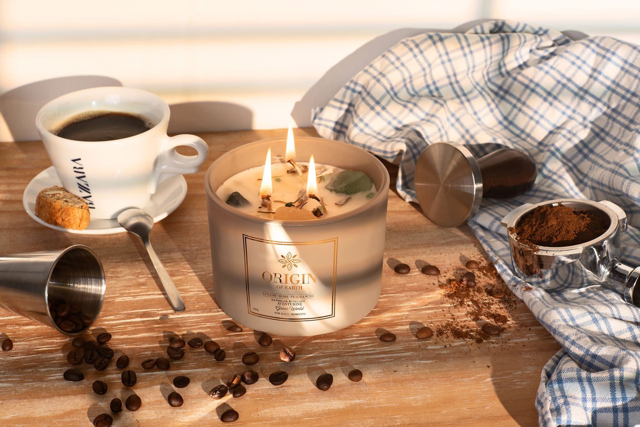 Vela aromática en tarro de cristal, vela de cera de soja natural para el hogar, 40 – 50 horas de tiempo de combustión, aroma de Greenworld, vela de vacaciones, velas perfumadas, 340 g