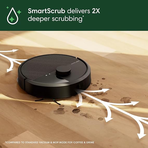 iRobot Roomba Plus 405 (G185) Combo Robot Vacuum & Mop with AutoWash Dock - Spinning Mop Pads, Self-Empties, Pad Washing & Drying, Self-Cleaning, Pad-Lift, LiDAR Navigation