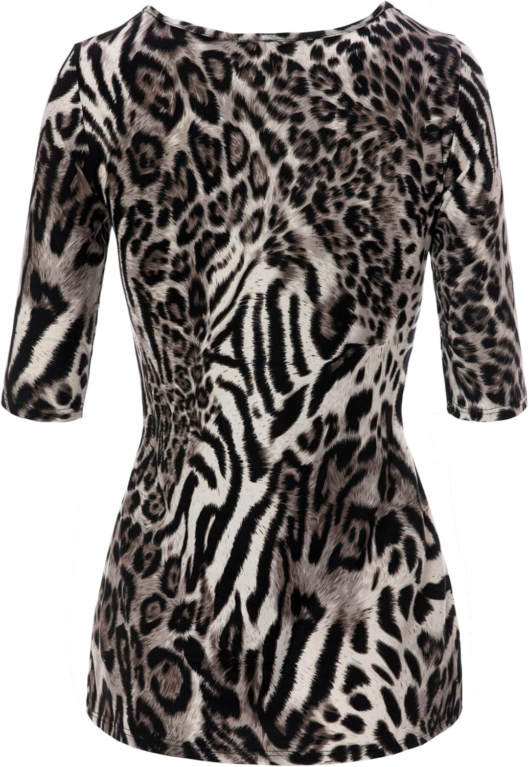 SSOULM Women's 1/2 Sleeve T-Shirt - Slim Fit Stretchy Crewneck Top - Image 4