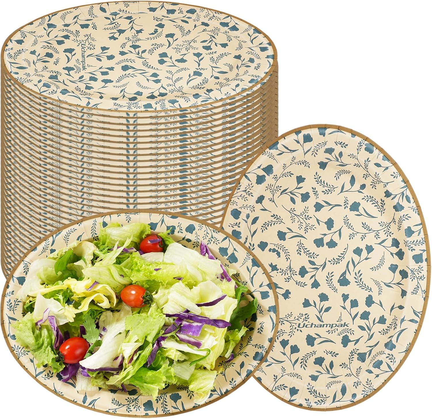 Amazon.com: 50 Pack Oval Disposable Paper Plates, Heavy Duty Disposable ...