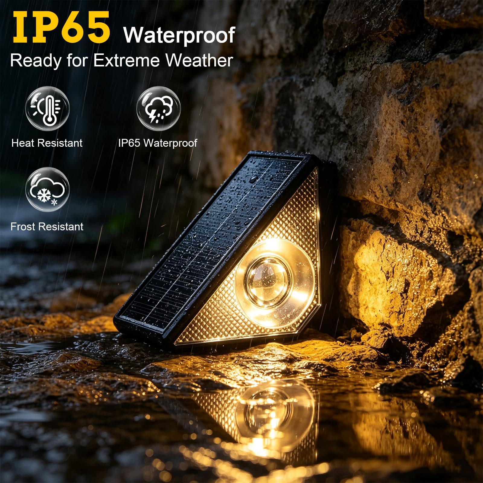 CREATESTAR Luce Solare per Scale 6 Pezzi,LED Luci Solari per Esterni 3 Modalità RGB Luci, Luci per Scale Esterne IP65 Impermeabile Per Scale, Cortile, Recinzione Giardino